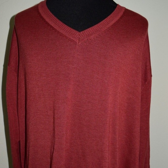 After Dark Other - After Dark NWT Sz 4x Red Rust V-Neck Sweater